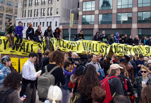 Occupy Wall Street Manifestanti a NewYork