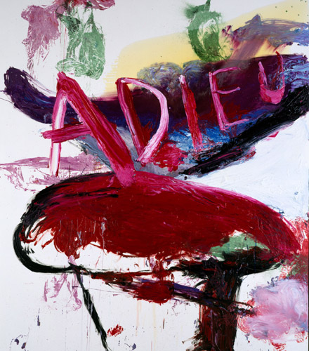 JULIAN SCHNABEL Adieu, 1995 Olio e resina su tela, cm 274x243 Collezione privata