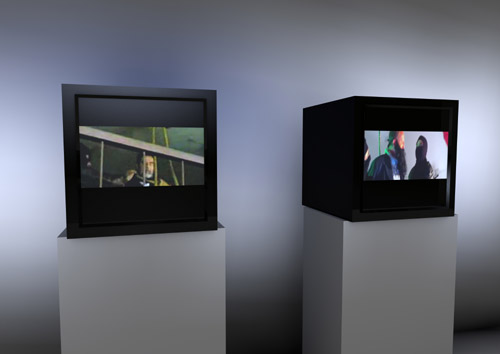 alessandro sambini Saddam and Saddam, 2013, doppia video installazione, 1’38”, loop.