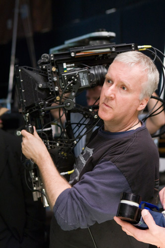James Cameron durante le riprese del film Avatar