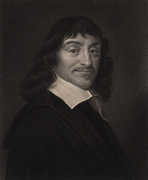 Una classica immagine del filosofo francese René Descartes, alla latina Cartesio