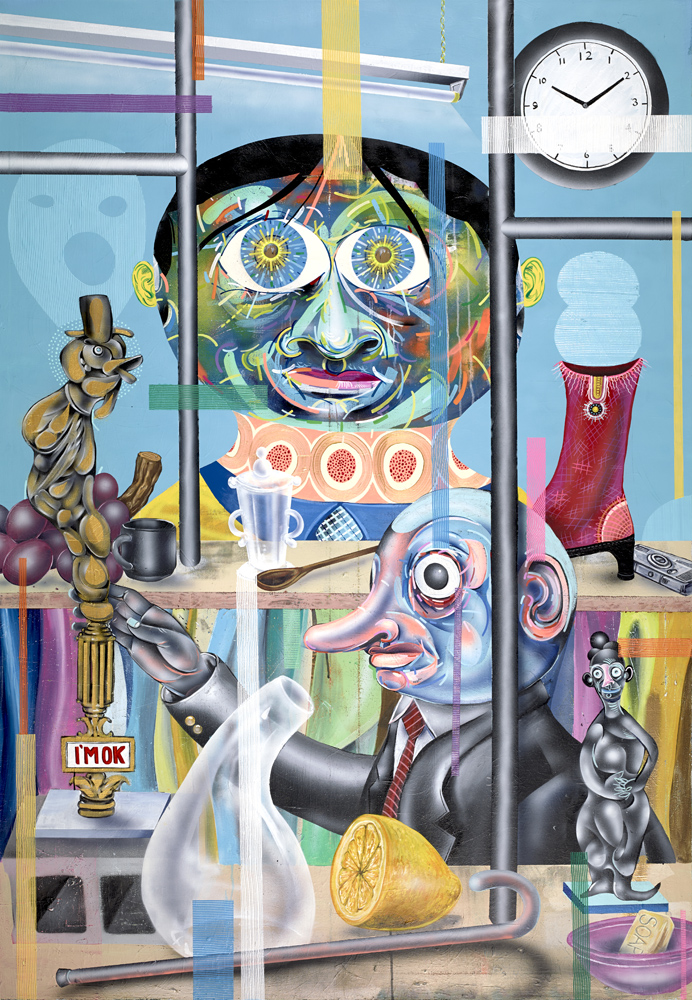 Clayton Brothers, All in Due Time, 2013. Mixed media on canvas, 182x127 cm