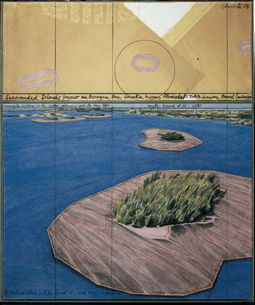 Christo  Sorrounded Islands - Project for Biscayne Bay, Greater Miami, Florida 