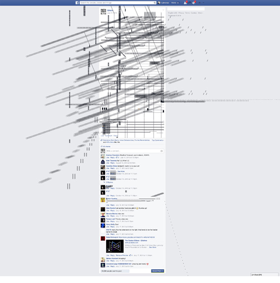 Glitchr, intervento su Facebook