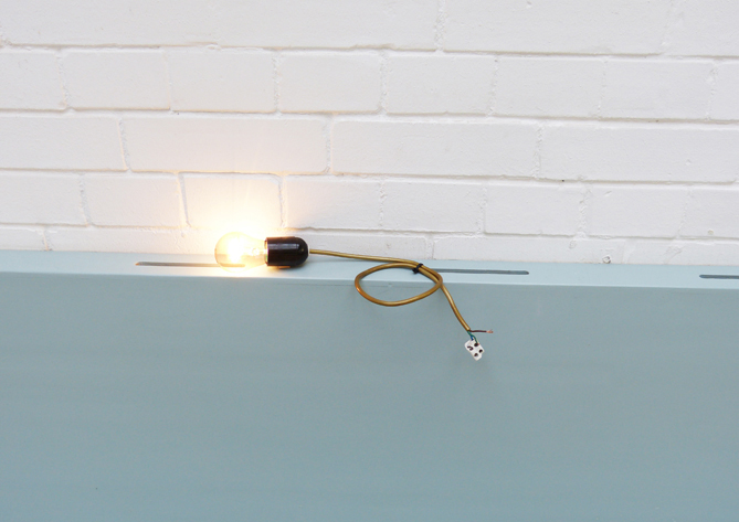Elena Gavrisch Believe in Disbelieve, 2013 Light bulb in a bulb socket, cable approx. 20 cm long