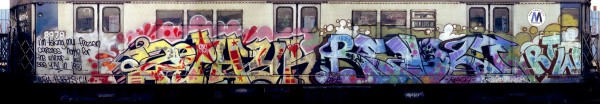 Zephyr & Revolt, wild style mature, photograph by Henry Chalfant, 1981