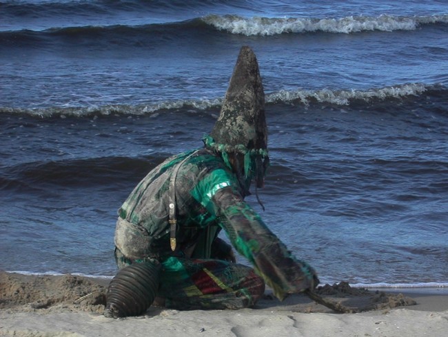 Said Atabekov, Dervish & Baltic Sea, 2003 B/W print, 41x30cm, Collezione Privata Milano Courtesy Laura Bulian Gallery