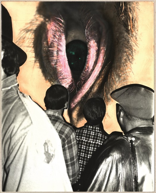 The Male Gaze, 1983. Hand-painted photograph, collage, 25,2 x 20,2 cm. © Barbara Hammer. Courtesy of Barbara Hammer and KOW Berlin