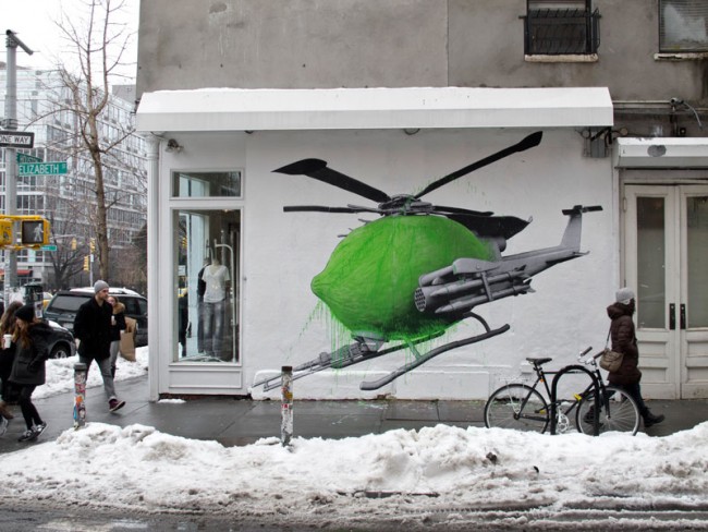 Ludo, Drone, New York, 2014, vernice acrilica. Courtesy l’artista