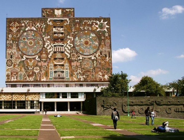 Juan O’Gorman, UNAM, biblioteca centrale, Città del Messico
