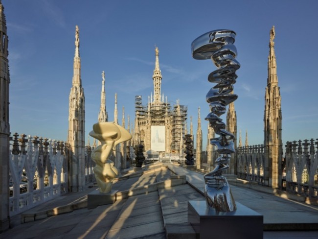Tony Cragg, le sculture sulle terrazze del Duomo. Courtesy Veneranda Fabbrica del Duomo di Milano