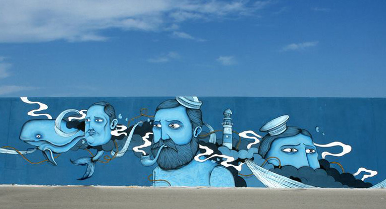 Cantiere a colori a Civitanova Marche