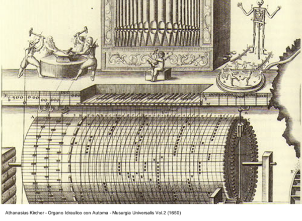 Athanasius Kircher - Organo Idraulico con Automa _ Musurgia Universalis Vol. 2, 1650