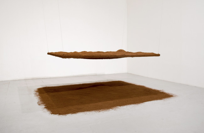 Caroline Le Méhauté, Négociation 34_Porter Surface #2, 2015. Wood, metal, cocunat peat, cm 135x180x300