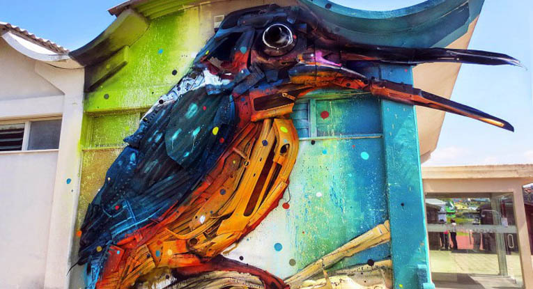 Street artist portoghesi a Roma per il progetto Forgotten: arriva Bordalo II