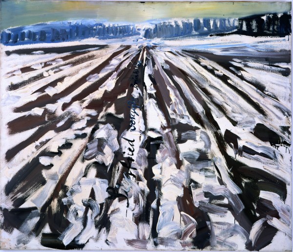 Siegfried vergißt Brünhilde [Siegfried oublie Brunehilde], 1975. Huile sur toile 130x150 cm. MKM Museum Küppersmühle für Moderne Kunst, Duisbourg, Ströher Collection. Photo : © Olaf Bergmann Witten