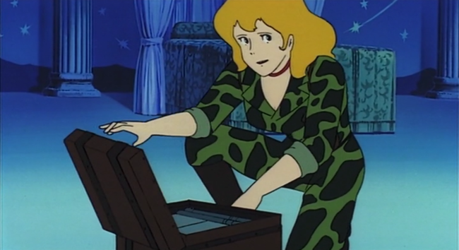 Fujiko, scena tratta da Lupin III Il castello di Cagliostro, TMS Entertainment, 1979