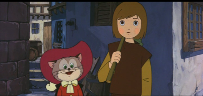 scena tratta da Il gatto con gli stivali, Toei Animation, 1969