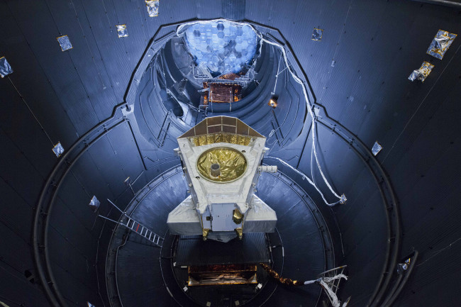 BepiColombo module in space simulator. Credit: ESA / Anneke Le Floc'h
