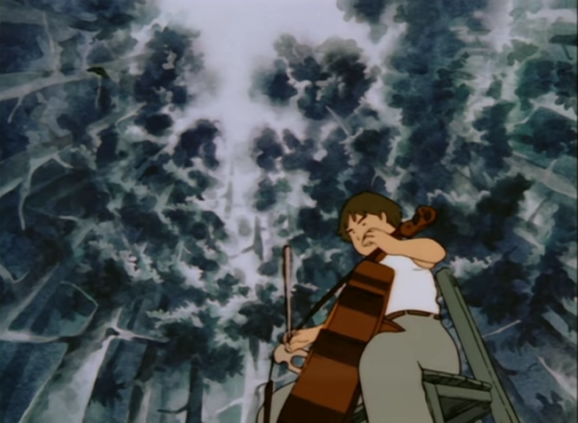 scena tratta da Goshu il violoncellista, Oh! Production, 1982