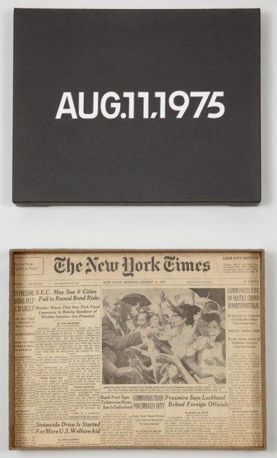 On Kawara, Today Series, Aug.11,1975, Dall’oggi al domani