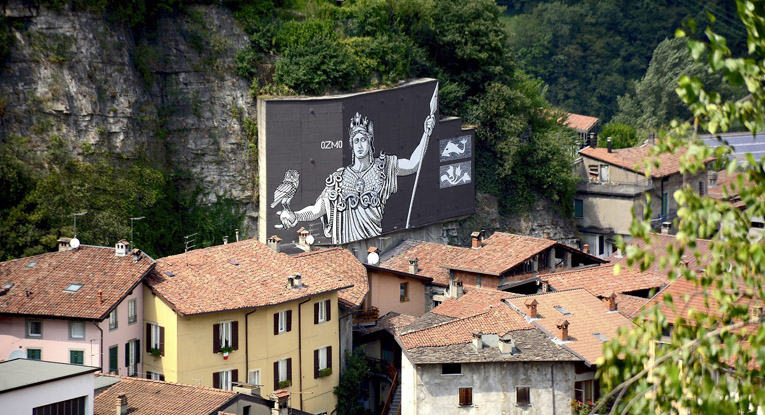 WALL IN ART: gli street artist Ozmo, 2501 e Gaia in Valle Camonica