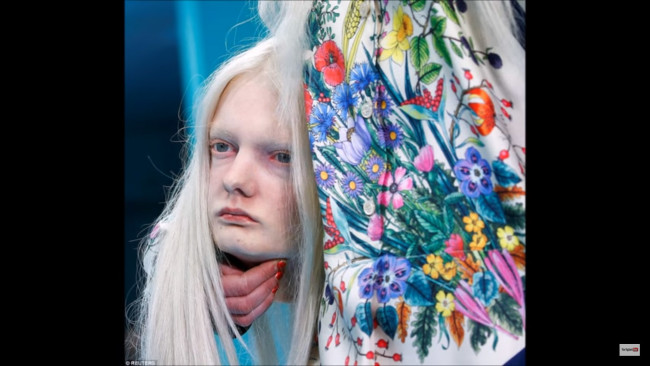 Gucci | Fall Winter 2018/2019 by Alessandro Michele, dettaglio, screenshot dal video della sfilata 